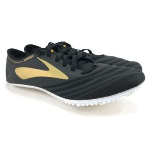 Brooks Mens QW-K V3 Black Gold Track Spikes